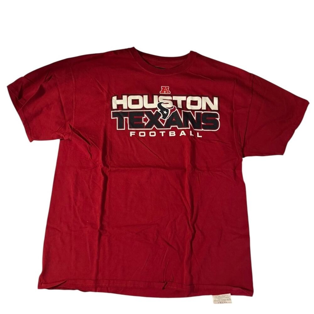 NFL Team Apparel Houston Texans Football Red T Shirt XL